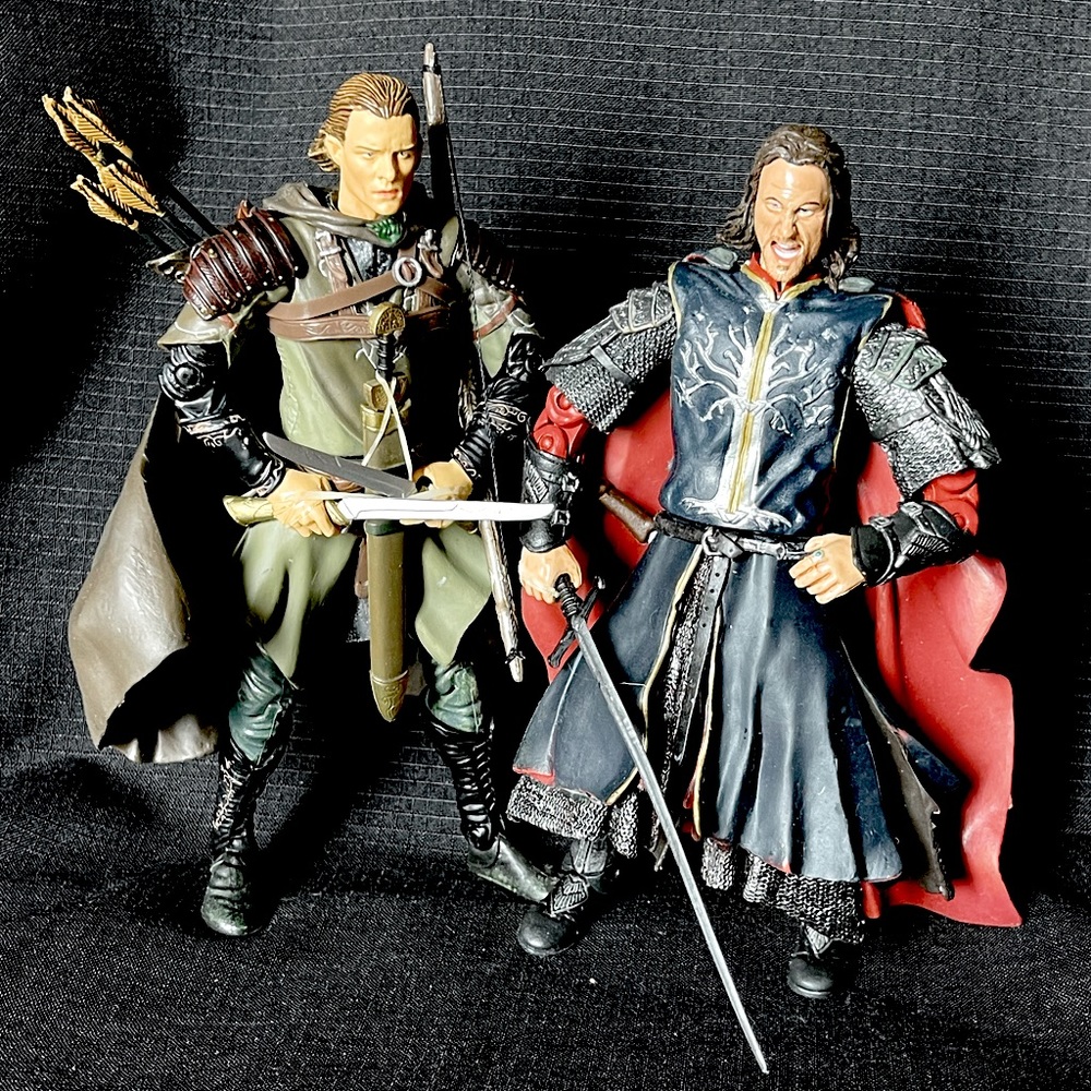 2005 Lord of the Rings LEGOLAS & ARAGORN Final Battle of Middle-Earth Figure Lot